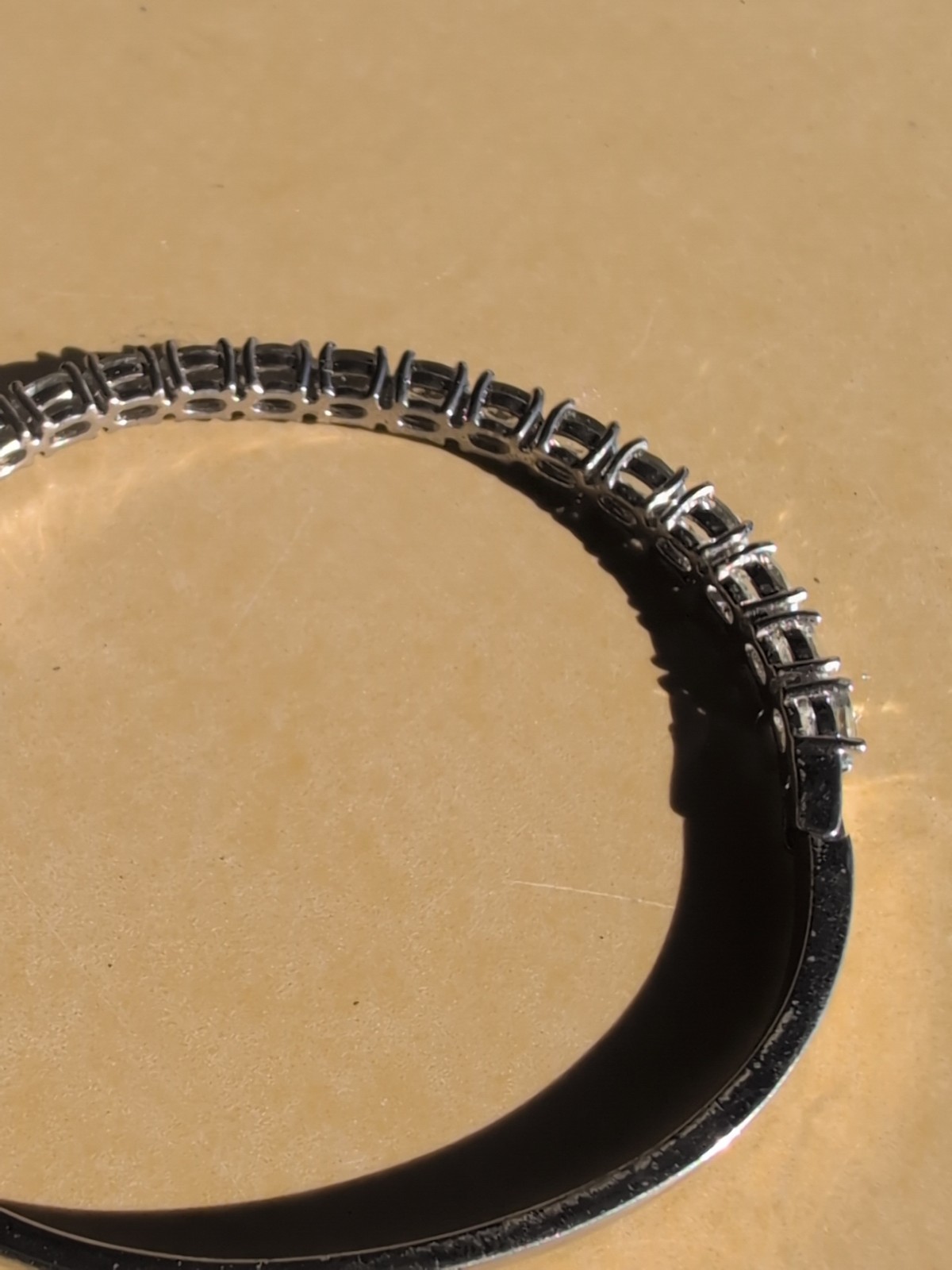 925 Sterling Solid Silver Clasp Closing Bangle Wo… - image 6