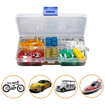 120PCS Micro Blade Fuse Box Car Truck Bike Fuses Assorted Set 5 10 15 20 25 30A