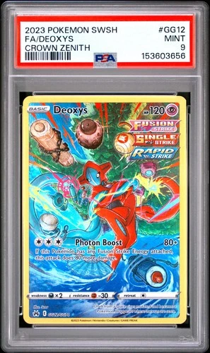 2023 POKEMON SWORD & SHIELD CROWN ZENITH #GG12 FULL ART/DEOXYS PSA 9