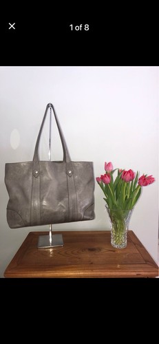 EUC Frye Distressed Melissa Gray Shopper Tote – Italian Leather