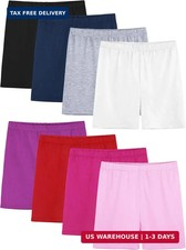 8 Pack Girls Shorts Bike Shorts Toddler Cartwheel Dance Under Dress Clothes