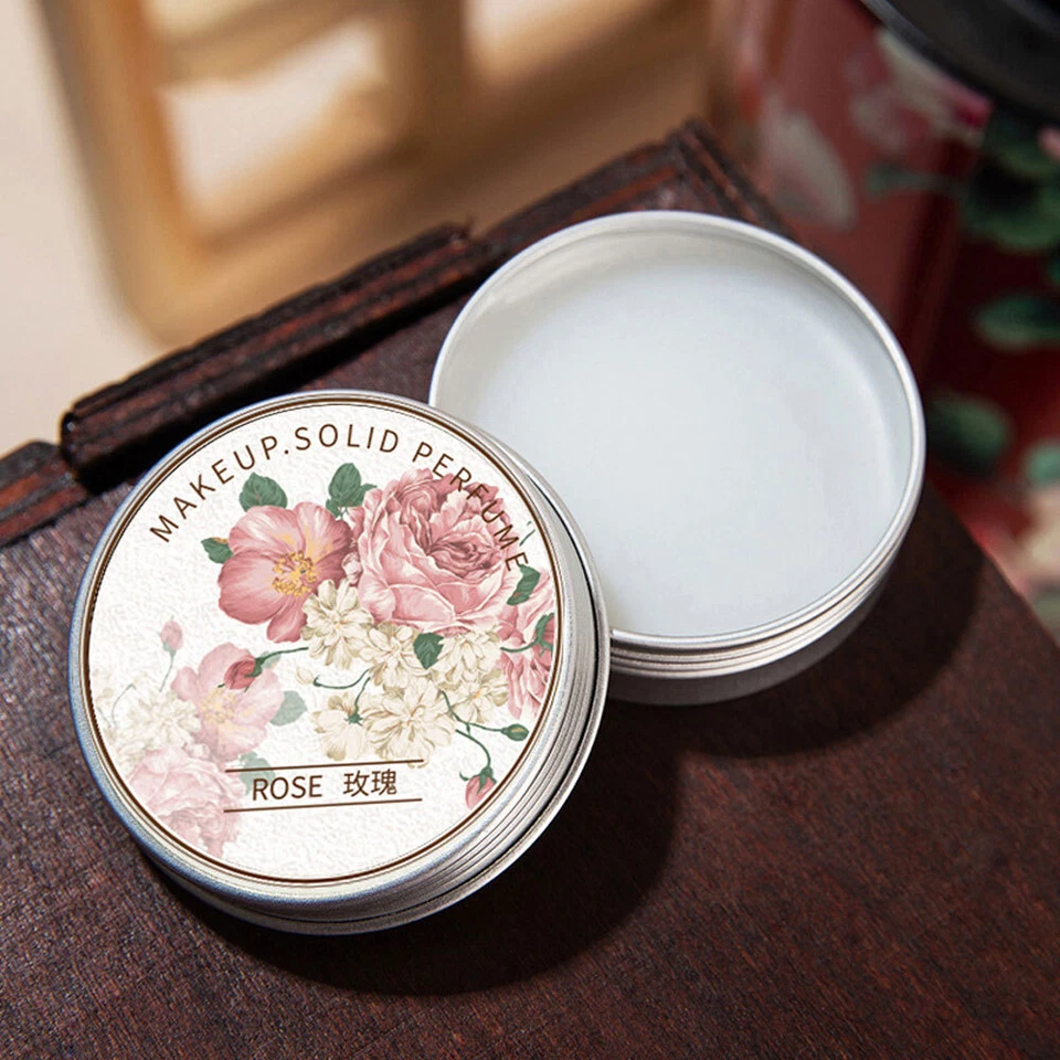 Mini Natural Solid Perfume Tin Jar Lasting Flower Fragrance Solid Balm For Women - Image 4 of 4
