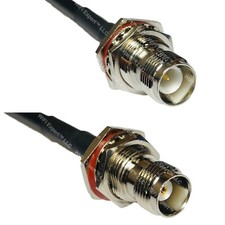 RFC240UF RP-TNC FEMALE BULKHEAD to TNC FEMALE BULKHEAD RF Cable FAST-SHIP LOT