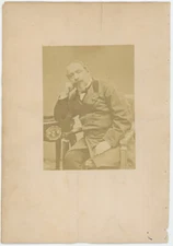 Portrait de l'empereur Napoléon III en exile. Tirage albuminé circa 1870-73