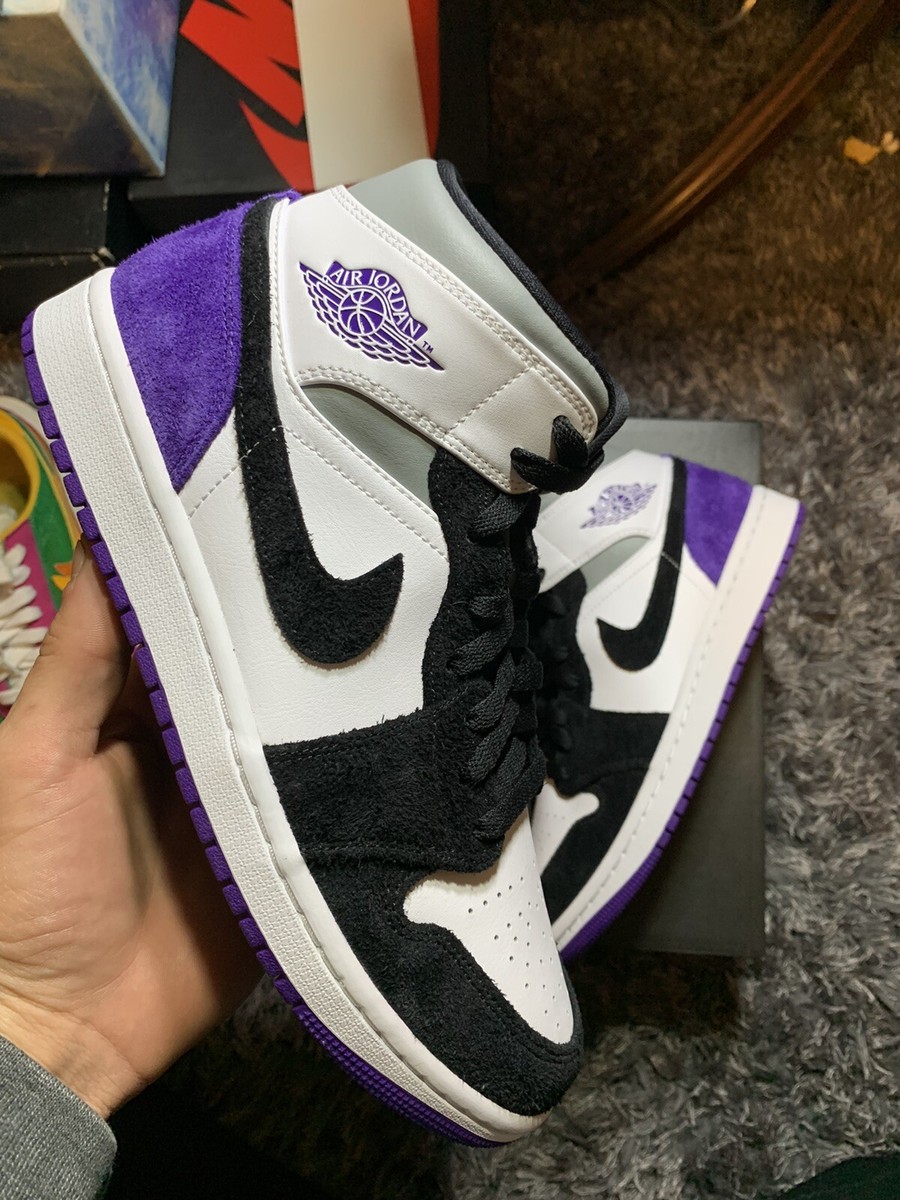 Air Jordan 1 Mid SE CourtPurple Retro Size 9.5 Mens