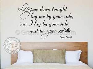 Details About Romantic Bedroom Wall Sticker Love Quote Sam Smith Lay Me Down Song Lyrics