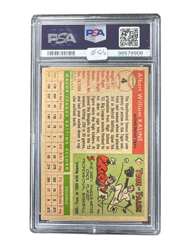 1955 Topps - #4 Al Kaline - Picture 2 of 2