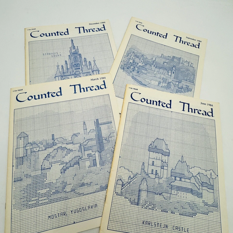Counted Thread Cross Stitch Books Yugoslavia Estonia Czechoslovakia Slavic Vtg - Image 2 of 4