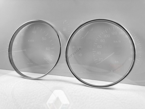 For Renault Master II 1998-2003 Polished Aluminum Chrome Gauge Trim Rings 2pcs - Imagen 4 de 8