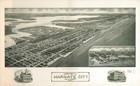 A4 Reprint of American Cities Towns States Map Margate City Nj
