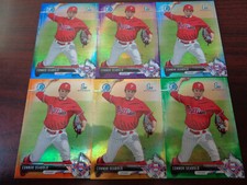 2017 Bowman Chrome Connor Seabold RAINBOW REFRACTOR 1st Year RC Lot of 6-ROCKIES