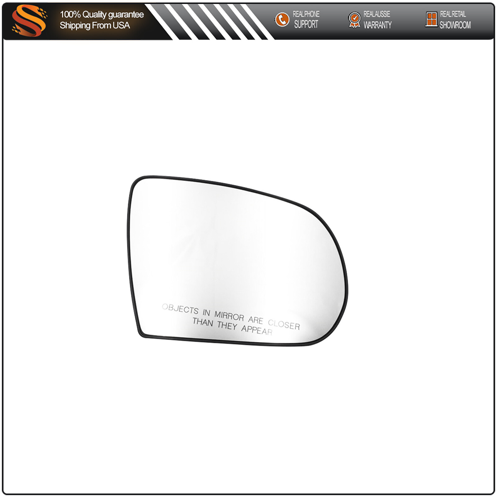 Door Mirror Glass W/Plate Passenger Side Chrome For 14- Jeep Cherokee 68228910AA