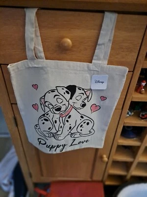 Disney Canvas Tote bag 101 Dalmatians Valentines gift- New - Image 1 of 2