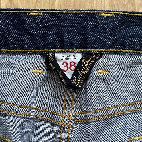 Lucky Brand Mens Vintage Straight 38 Short 38x28 Dark Wash Jeans Cotton Y2K USA - Picture 6 of 13