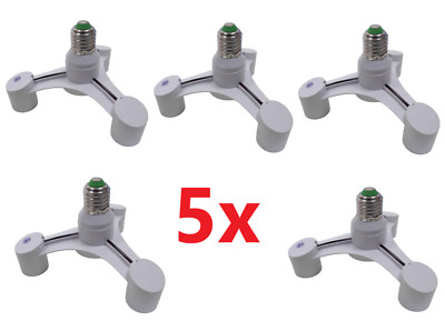 5x Lampenfassung Adapter 3-Fach 3x E27 Deckenfassung Hängelampe fassung Lampe