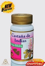 Casta a de indias Horse Chestnut Ginkgo Biloba, New Better Formula 50 capsules