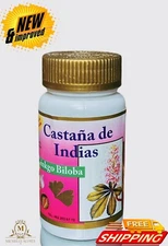 Castaña de indias (Horse Chestnut) Ginkgo Biloba, New Better Formula 50 capsules