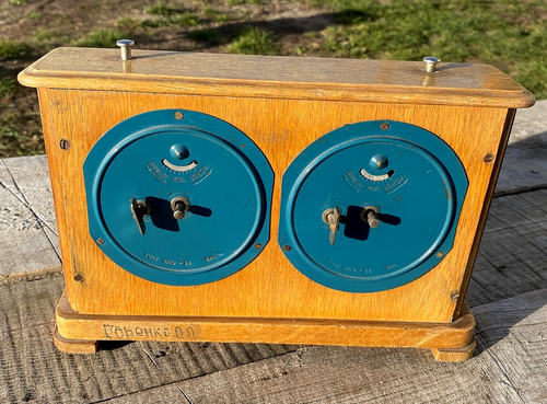 Antique Wooden Chess Clock Tournament USSR 1961 year Soviet Russian Vintage - Picture 5 of 12