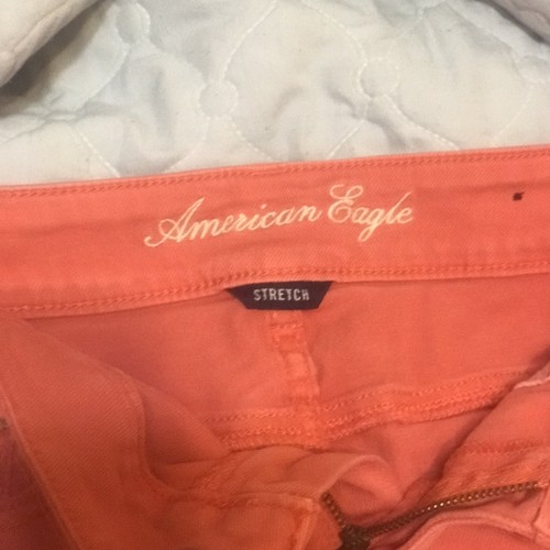 Short Jean shorts American Eagle for girl color pumpkin orange Size 10 Stretch - Picture 5 of 6