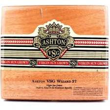 Ashton VSG Wizard 37 Empty Wooden Cigar Box 8" x 7" x 4.5"