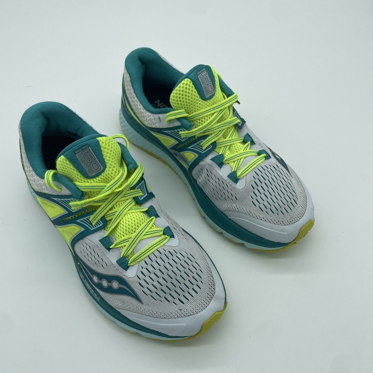 Saucony Triumph ISO Series Women's Sneakers Size Yellow/Aqua