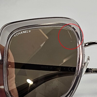 CHANEL シャネル ミラーサングラス スクエア vintage 4240 Chanel Sunglasses Silver Mirror Grey Transparent Square 4240
