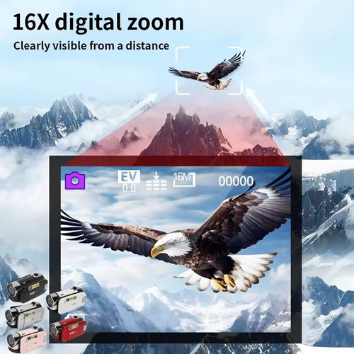16X Zoom Digital Video Camera Camcorder 1080P 16MP Photography Vlogging Recorder - Picture 5 of 28