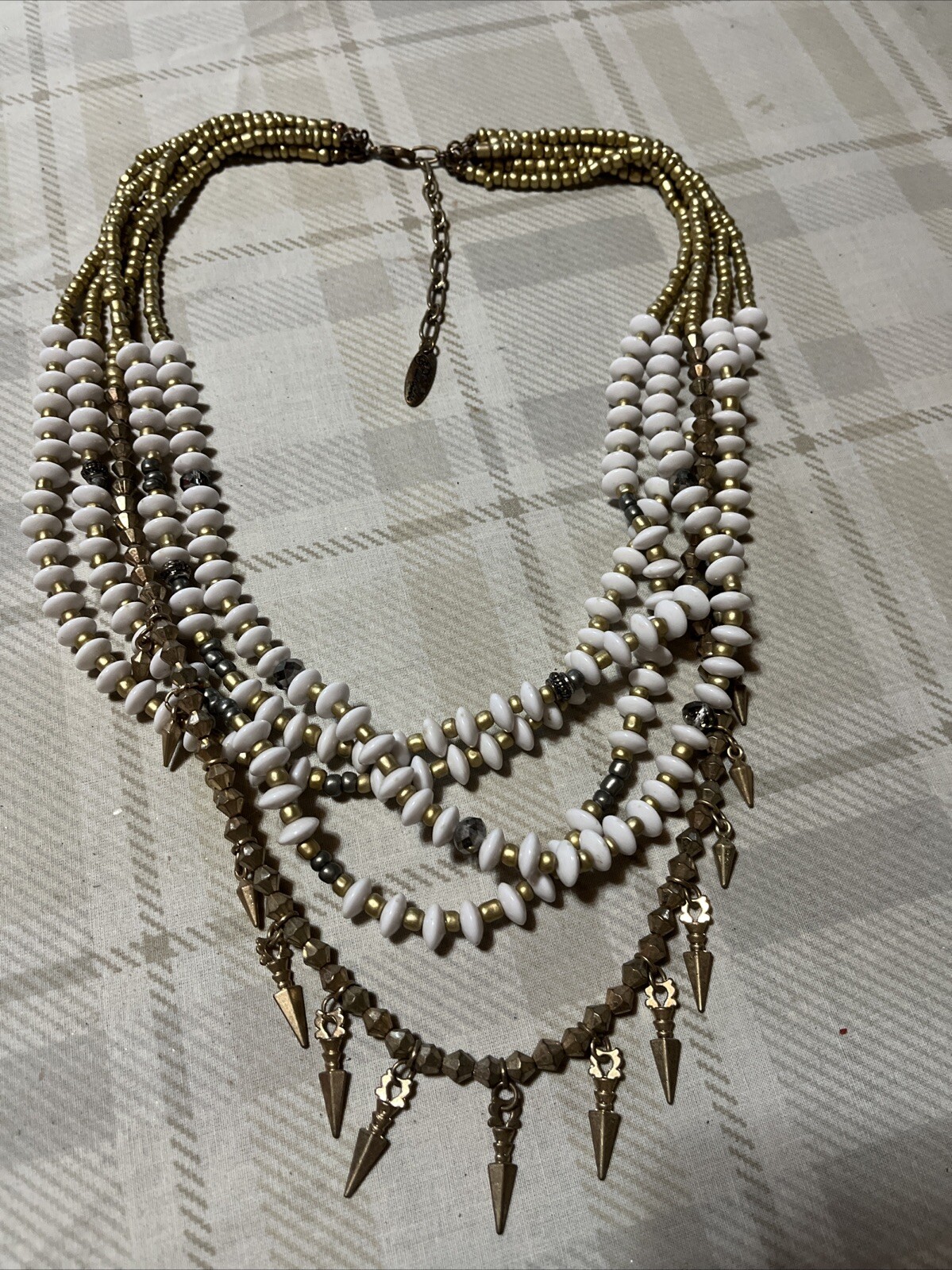27” Plunder Multi Strand Beaded Statement Necklac… - image 2