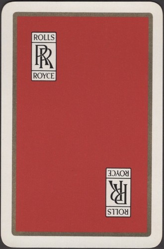 Playing Cards Single Card Old Vintage * ROLLS ROYCE Advertising Car Motor Logo E - Picture 3 of 3