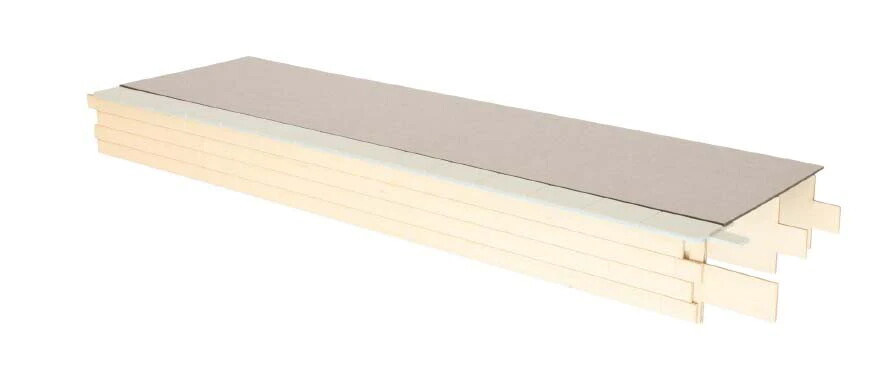 Dapol 7B-000-002 O Gauge Platform Straight Stone Faced Tarmac Top Kit
