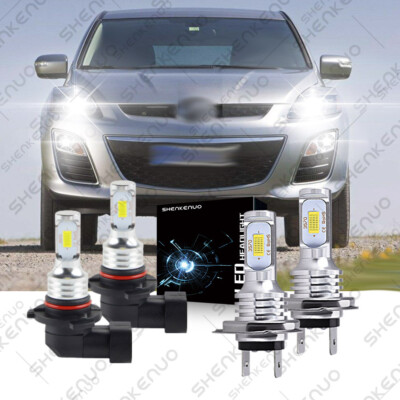 For Mazda CX-7 2007-2010 2011 2012 Combo Kit 9005 H7 LED Headlight High Low Beam