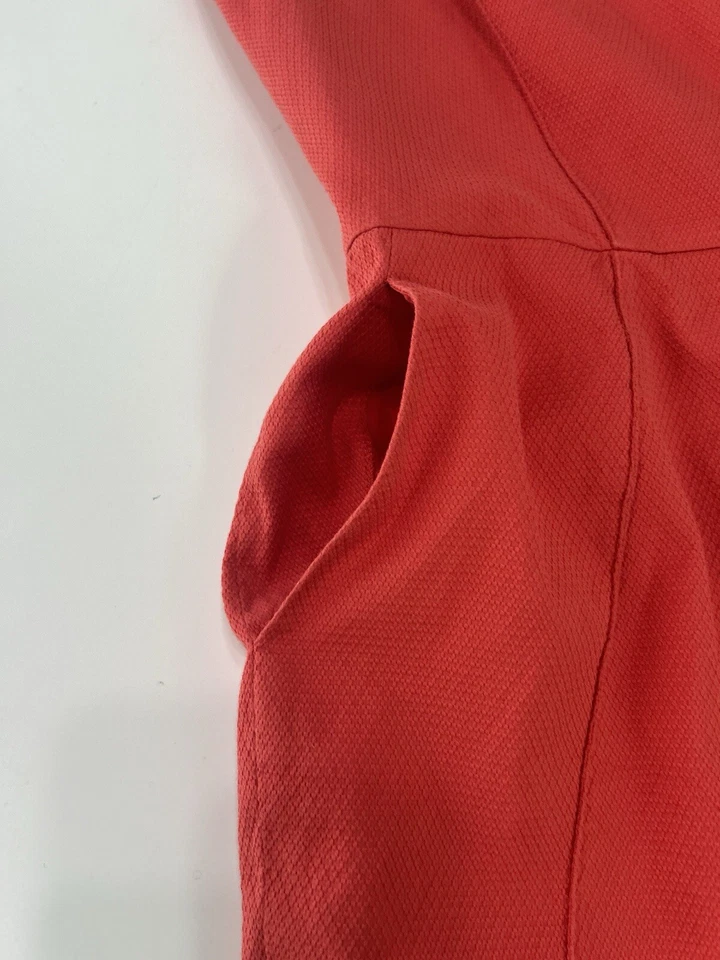 Vestido Vaina Piazza Sempione Algodón Coral Talla 42 EE. UU. 6 Hecho en Italia Clásico Mujer Foto 4 de 4