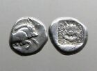 KLAZOMENAI IONIA SILVER DIOBOL_______Ancient Greece_______GORGON & WINGED BOAR