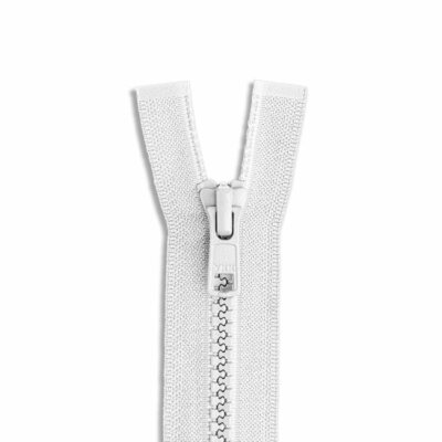 YKK 5vs Vislon Separating Jacket Zipper One-Way 30'' White