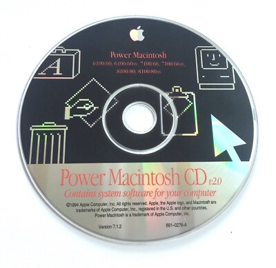 Apple Power Macintosh 6100, 7100, & 8100 System Software CD 