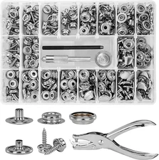 354 PCS CANVAS SNAP KIT: Snap Fasteners Kit w/ Pliers Tool + 2PCS Setting Tools