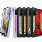 For Samsung Galaxy A51 5G Case Full Body Ring Stand Phone Cover + Tempered Glass