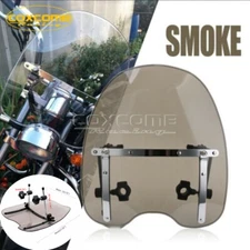Universal For 7/8" 1" Motorcycle Smoke Windshield Windscreen Mount Kit Handlebar