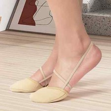 New Professional Artistic Rhythmic Gymnastics Shoes Women Semi-Palm Shoes Suede