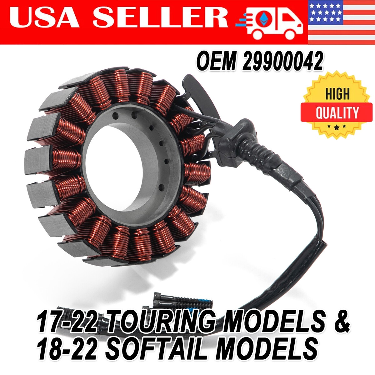 50 Amp Stator OEM 29900042 For Harley Dyna Fat Bob FXFBS Fat Boy