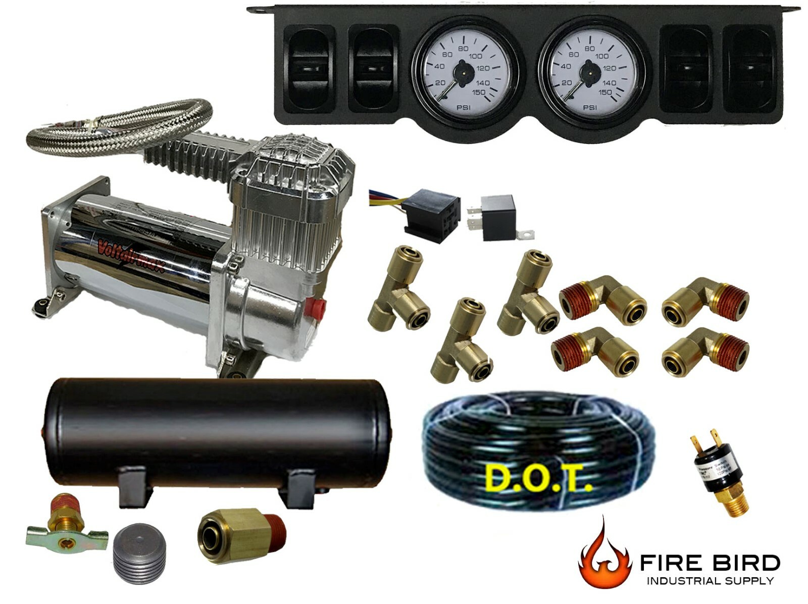 Air Ride Suspension Paddle Valve 1/4" Manual Air Bag Control DC480 5