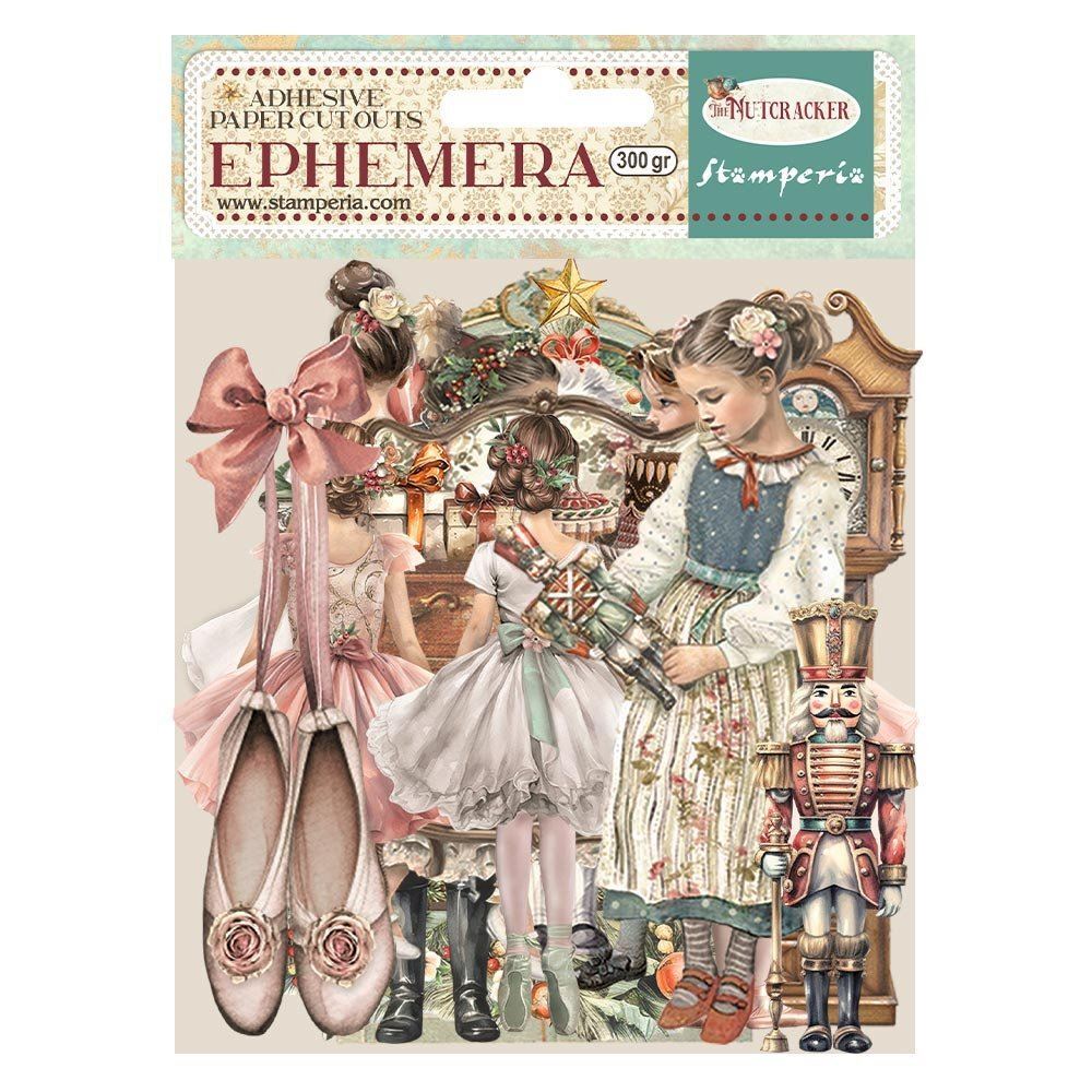 Ephemera The Nutcracker Stamperia cartoncini adesivi pretagliati