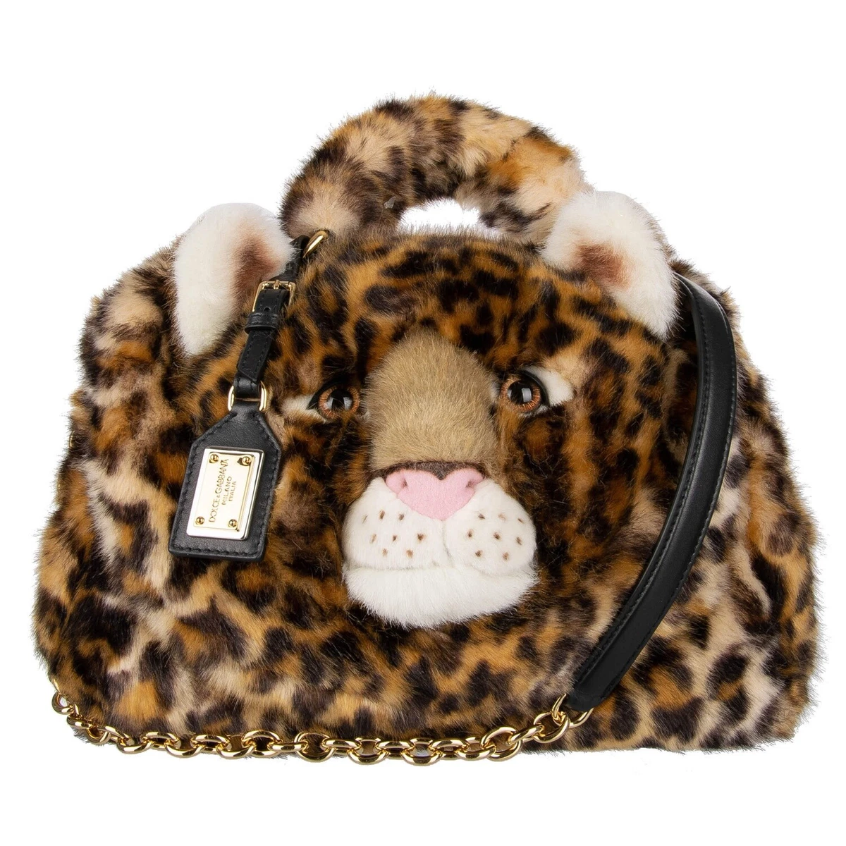 Dolce & Gabbana Leopard Print Sicily Shoulder Bag