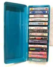Vintage Cassette Case W/ 15 Cassette Tapes  50  s 60  s  70  s  Nice Collection
