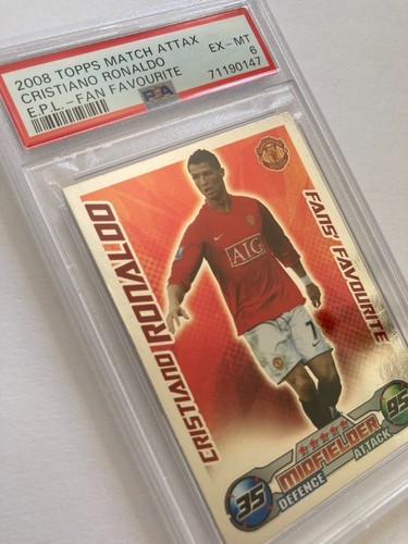 2008 Topps Match Attax English P.L. Cristiano Ronaldo Fan Favourite PSA 6 EX-MT - Picture 18 of 22