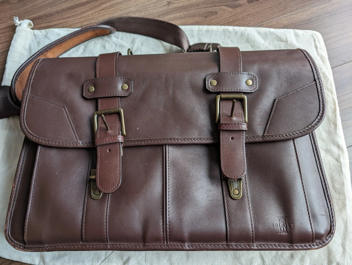 Saddle leather sales laptop bag