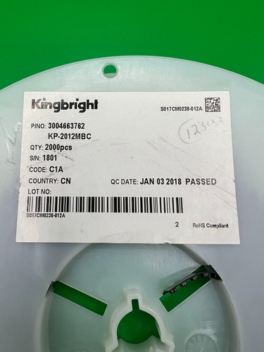 KP-2012MBC Kingbright LED Uni-Color Blue 430nm 2-Pin SMD C1A / 25 pc lot - Picture 1 of 2