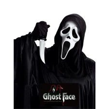NEW Scream Ghost Face Hooded Mask with Knife Halloween Costume Set