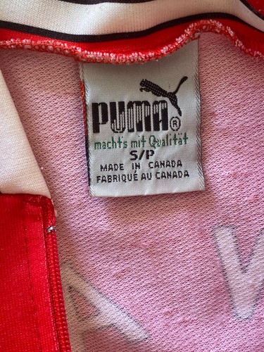 Vintage Puma Cycling Top Jersey men's Size Small Canada Made Red Tour De France - Picture 4 of 7