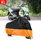 For Buddy 50cc Moped XL Orange Motorcycle Cover UV Rain Snow Outdoor Protector